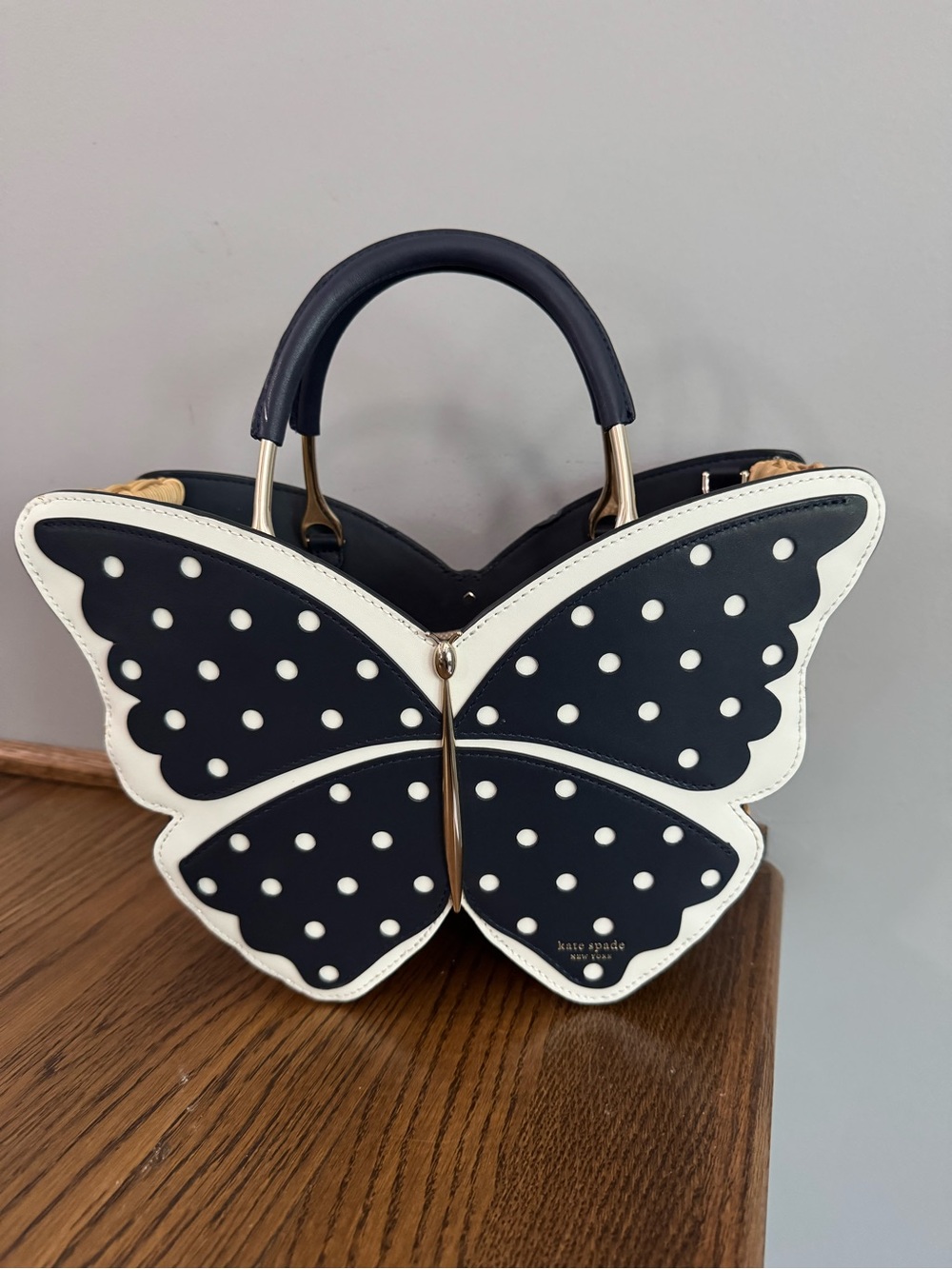 kate spade Wing it Polka Dot Butterfly Top-Handle Bag